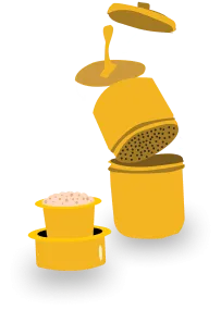 We use premium quality utensils and materials in the process and serving of our filter coffee